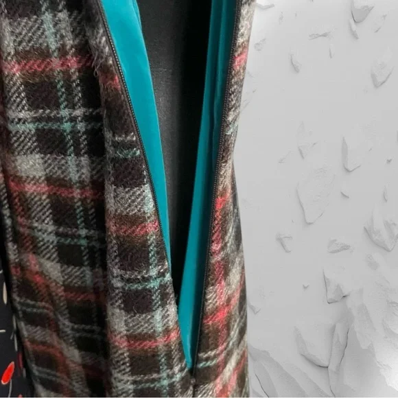 Boden British Tweed by Moon Plaid Dress Size US 6R UK 10R Brown Pink - Picture 12 of 16